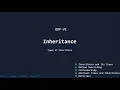 OOP - VI Inheritance
