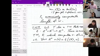 Lecture 15 The recursion theorem Goedel s incompleteness theorem