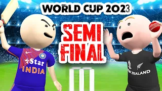 3D ANIM COMEDY - INDIA VS NEWZEALAND SEMI FINAL WORLD CUP 2023 || FULL MATCH