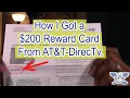 How I Got a 200 Reward Card From AT T DirecTv