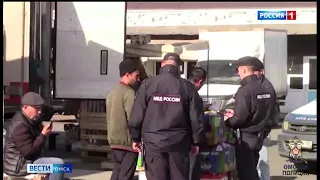 На Черлакской оптовке омские полицейские задержали мигрантов