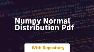 numpy normal distribution pdf
