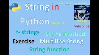Python String Manipulation Class 11 Computer Science Chapter 8 Explained