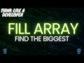 How to Fill an Array with Random Numbers and Find the Biggest Number in C
