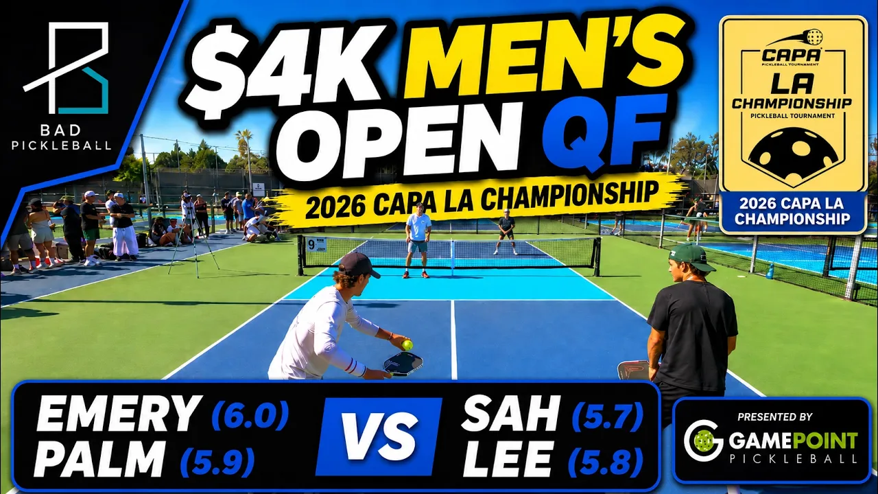 $4K Men's Open QF: Emery (6.0)/Palm (5.9) vs Sah (5.7)/Lee (5.8) | CAPA LA Championship