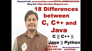 Difference between C C and Java C vs C vs Java Difference between C C JAVA PYTHON