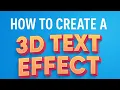 How to Create a 3D Text Effect Using HTML and CSS in 5 Minutes