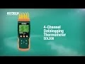 Extech SDL200 - Termómetro con registro de datos de 4 canales Registra datos en una tarjeta SD y en formato Excel® - Video 2 of 1