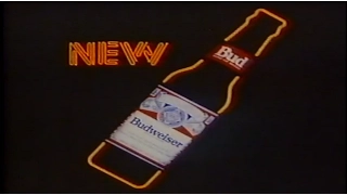 Vintage Budweiser Long Neck Beer Bottle Introduction Commercial 1970s