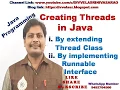 Creating Threads using Thread Class and Runnable Interface - Java Programming Creating Threads