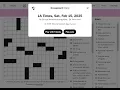 The Washington Post LA Times Crossword 2025