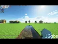 minecraft 8gb vs 16gb vs 32gb Ram Vanilla vs Seus Ptgi