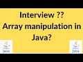 Interview Question How to manipulate Array in Java Filter elements of an array in java