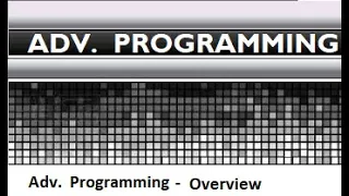 Adv Programming - Module 3 Overview