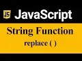 replace Method in JavaScript Hindi