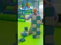 Who can build the block tower better Did Blippi do well