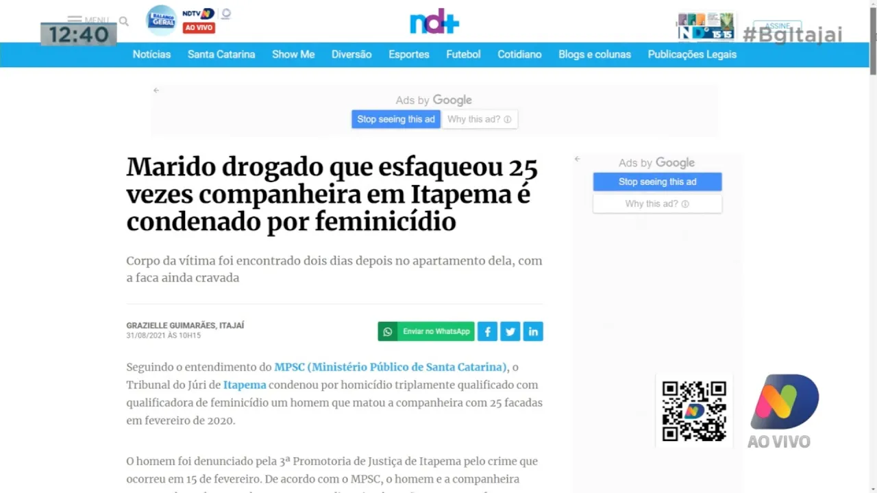 Sai condenação de crime cruel, e justiça eleitoral arquiva pedido de cassação prefeito de Itajaí