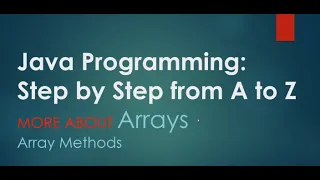 Passing returning arrays - anonymous arrays Java Programming Step by Step from A to Z