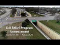 Toll Relief Program Announcement in Portsmouth November 15 2021 Portsmouth Virginia