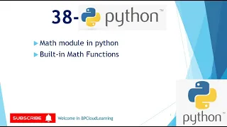 38 - Math module in python Built-in Math Functions in python in Hindi