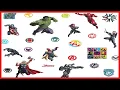 Classic Avengers Peel and Stick Wall Decals - Easy Reusable Marvel Decor