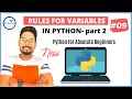 Python Tutorial for Beginners Python Variable Naming Rules-2 Rules for Python Variables