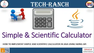 Live Demonstration of Simple Scientific Calculator in Java Swing API Practice Project TechRanch