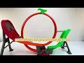 Hot Wheels Let's Race Netflix Toys Review' | Crazy Car Crash Motorized Raceway Track