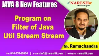 Program on Filter of Java Util Stream Stream Java 8 New Features Tutorials by Mr Rama Chandra