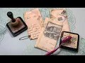 Tutorial create Faux Antique Documents using digital - printable aging papers distress paper