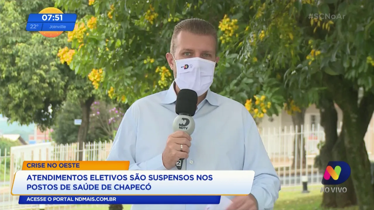 Oeste: atendimentos eletivos sãos suspensos nos postos de saúde de Chapecó