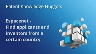 Espacenet - Find applicants or inventors from a certain country