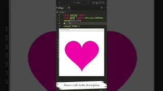 Draw Heart Using Formula - Python Turtle Graphics