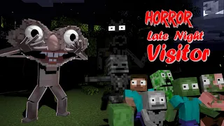 MONSTER SCHOOL HORROR: LATE NIGHT VISITOR - Minecraft Animation 1