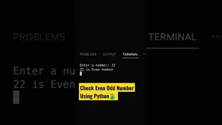 Python program to check number is even or odd