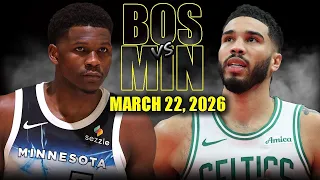 Boston Celtics vs Minnesota Timberwolves Full Maç Özeti – 22 Mart, 2026  NBA Sezon