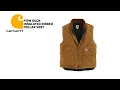 Carhartt Quilted Duck Vest 106676 relaxed fit insulated duck work vest for men - Video 6 of 1