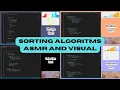 ASMR Coding - Visual Sorting Algoritms Java Selection Insertion Merge Bubble