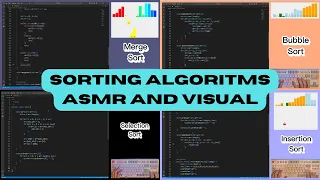 ASMR Coding - Visual Sorting Algoritms Java Selection Insertion Merge Bubble