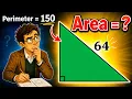 Can You Solve This Right Triangle Area Without Finding the Sides Math Trick