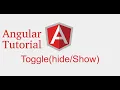 Angular 9 tutorial Toggle element hide and show