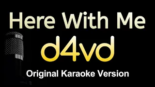 here with me d4vd karaoke songs with lyrics original key