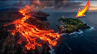 Un gigantesque fleuve de magma a failli atteindre cette île
