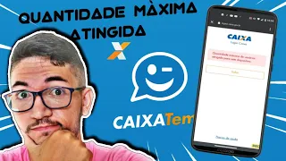 QUANTIDADE MÁXIMA ATINGIDA PARA ESTE DISPOSITIVO CAIXA TEM? COMO RESOLVER!