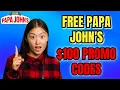 Papa John s Promo Codes 2026 FREE Pizza 100 Savings Active Now