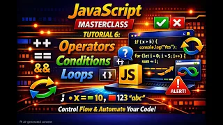 JavaScript Masterclass Tutorial 6 Javascript Operators Conditions Loop