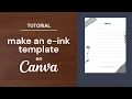 Custom templates for your Remarkable Supernote Boox Note Air tablet real-time tutorial