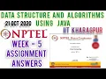 Data Structures and Algorithms Using Java Assignment 5 Answers Week 5 Quiz Answers IIT Kharagpur