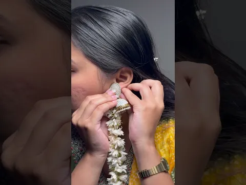 Viral Gajra Earchain Hairstyle | Easy Festive Hairstyle for Weddings & Functions #hairstyle #gajra