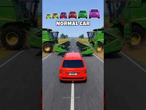 Small To Big Land Cruiser vs Crushing Combine Harvester